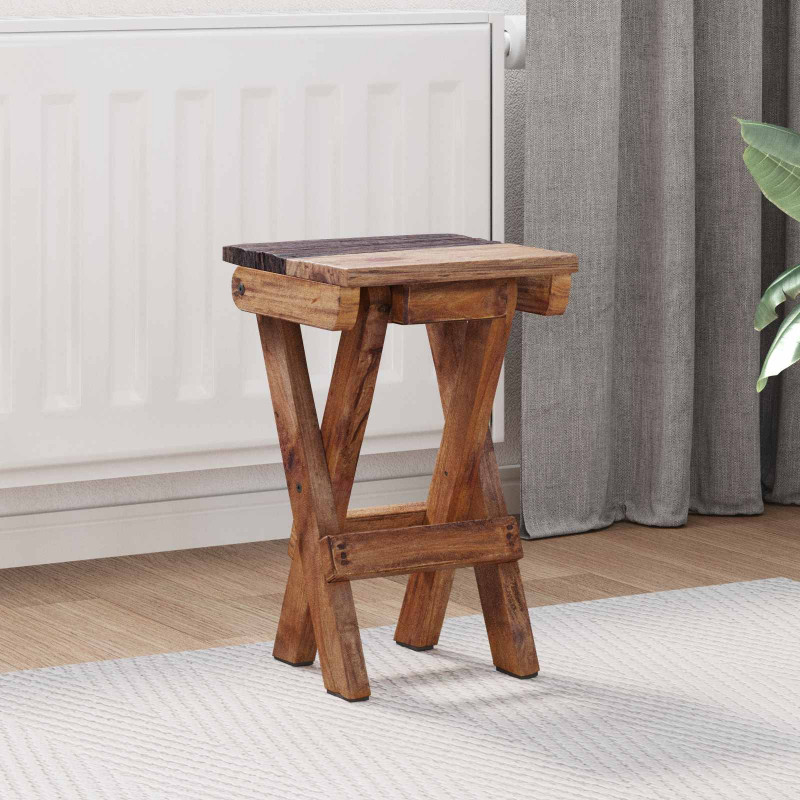 Halka Naturalny 30 x 30 x 48 cm Lite drewno z odzysku
