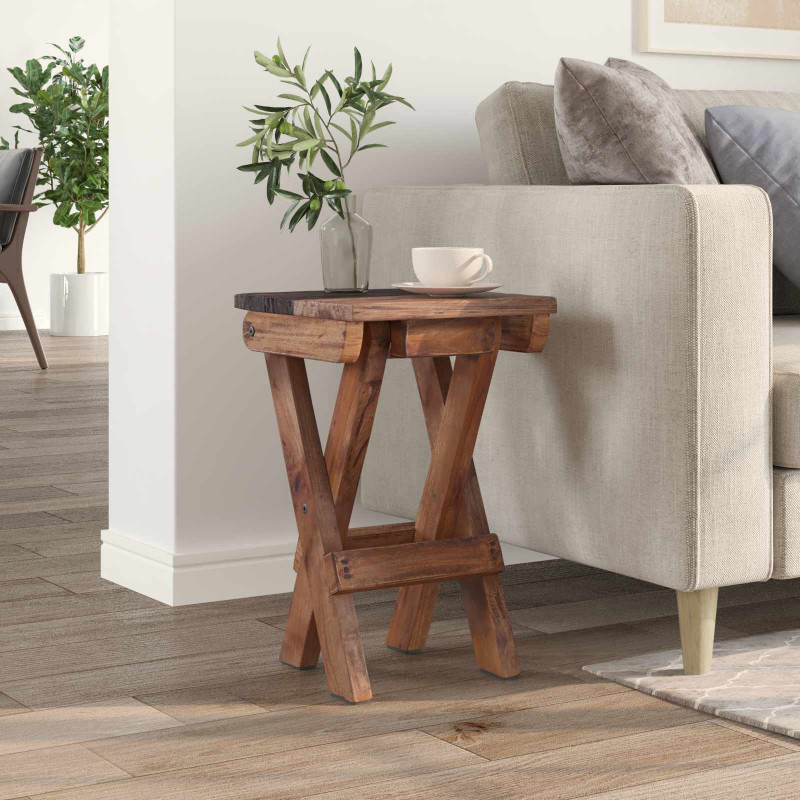 Halka Naturalny 30 x 30 x 48 cm Lite drewno z odzysku