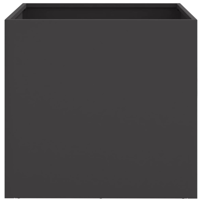 Donice, 2 szt., czarne, 49x47x46 cm, stal