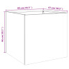 Donice, 2 szt., czarne, 49x47x46 cm, stal