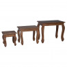 Stolik Nesting 3 pcs Brązowy Lite drewno mahoniowe