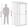 Schowki ogrodowe Antracyt 103 x 74 x 200 cm Metal
