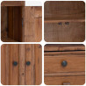 Szafka do przechowywania 63 x 30 x 79 cm Lite drewno mahoniowe