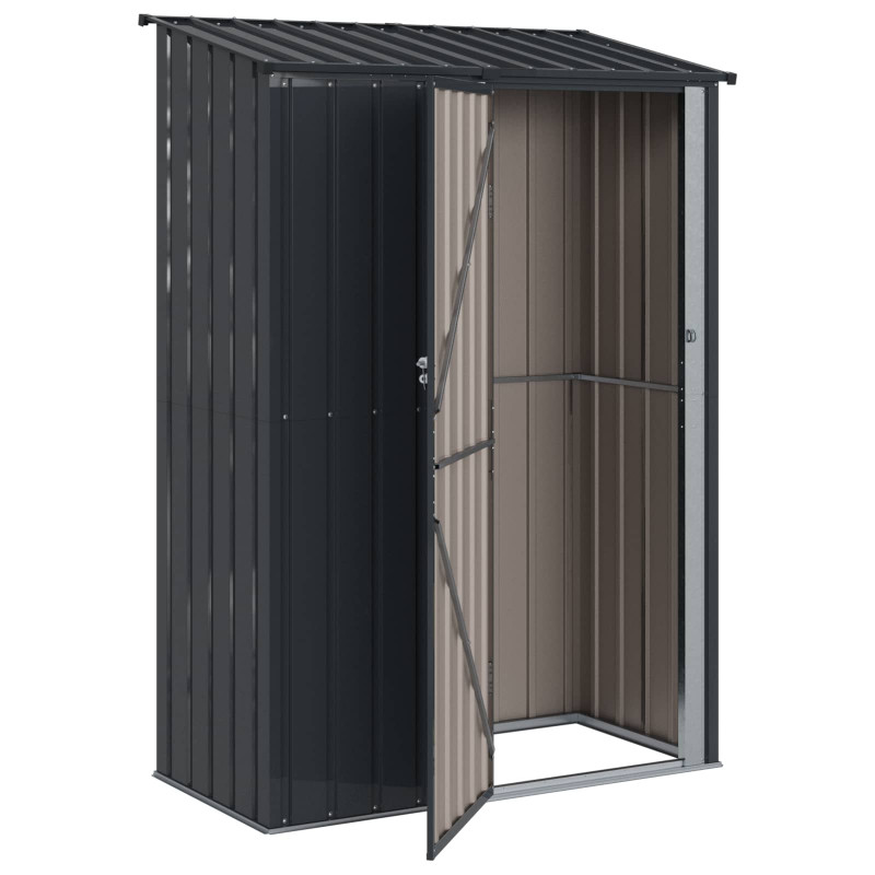 Schowki ogrodowe Antracyt 140,5 x 74 x 200 cm Metal