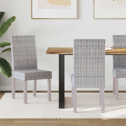 Krzesło jadalniane 2 pcs Białe pranie 45 x 54 x 93 cm
