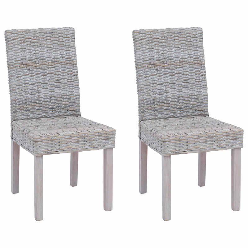 Krzesło jadalniane 2 pcs Białe pranie 45 x 54 x 93 cm