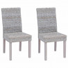 Krzesło jadalniane 2 pcs Białe pranie 45 x 54 x 93 cm