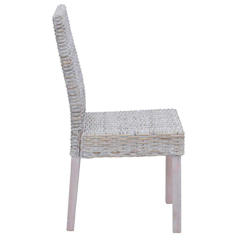 Krzesło jadalniane 2 pcs Białe pranie 45 x 54 x 93 cm