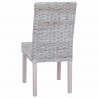 Krzesło jadalniane 2 pcs Białe pranie 45 x 54 x 93 cm
