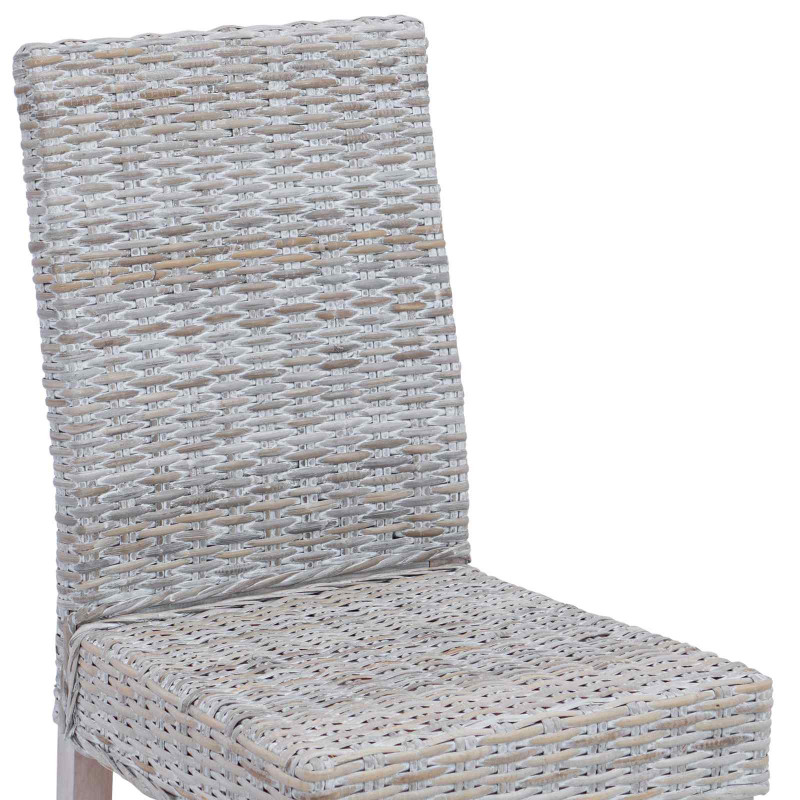 Krzesło jadalniane 2 pcs Białe pranie 45 x 54 x 93 cm