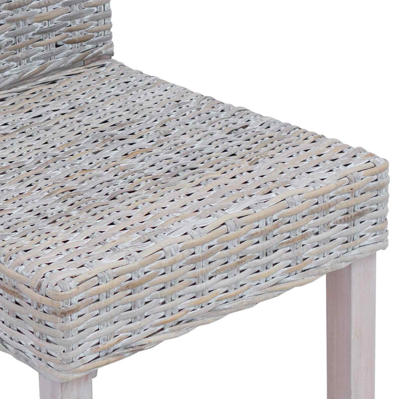 Krzesło jadalniane 2 pcs Białe pranie 45 x 54 x 93 cm