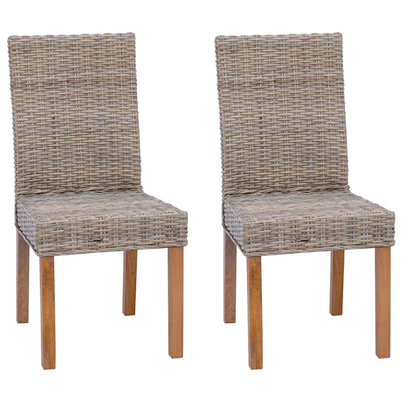 Krzesło jadalniane 2 pcs Kubu Szary 45 x 54 x 93 cm
