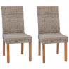 Krzesło jadalniane 2 pcs Kubu Szary 45 x 54 x 93 cm