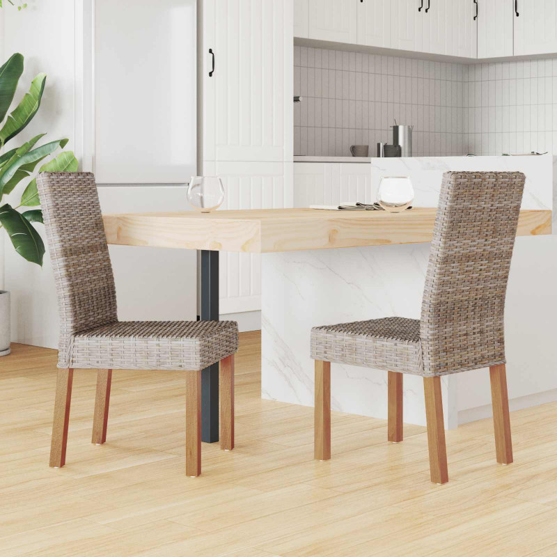 Krzesło jadalniane 2 pcs Kubu Szary 45 x 54 x 93 cm