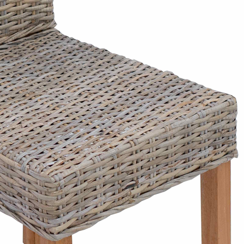 Krzesło jadalniane 2 pcs Kubu Szary 45 x 54 x 93 cm