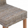Krzesło jadalniane 2 pcs Kubu Szary 45 x 54 x 93 cm