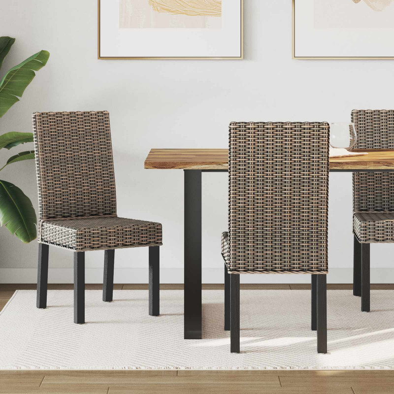 Krzesło jadalniane 2 pcs Czarne pranie 45 x 54 x 93 cm