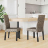 Krzesło jadalniane 2 pcs Czarne pranie 45 x 54 x 93 cm