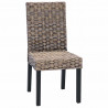 Krzesło jadalniane 2 pcs Czarne pranie 45 x 54 x 93 cm