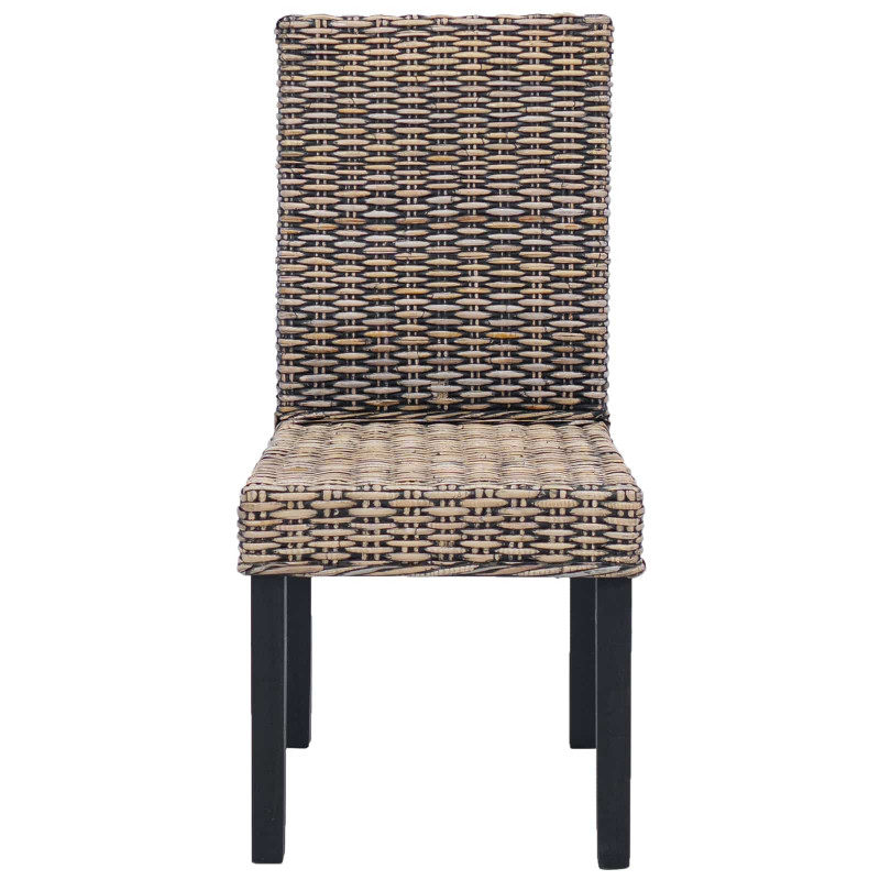 Krzesło jadalniane 2 pcs Czarne pranie 45 x 54 x 93 cm