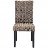 Krzesło jadalniane 2 pcs Czarne pranie 45 x 54 x 93 cm