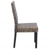 Krzesło jadalniane 2 pcs Czarne pranie 45 x 54 x 93 cm