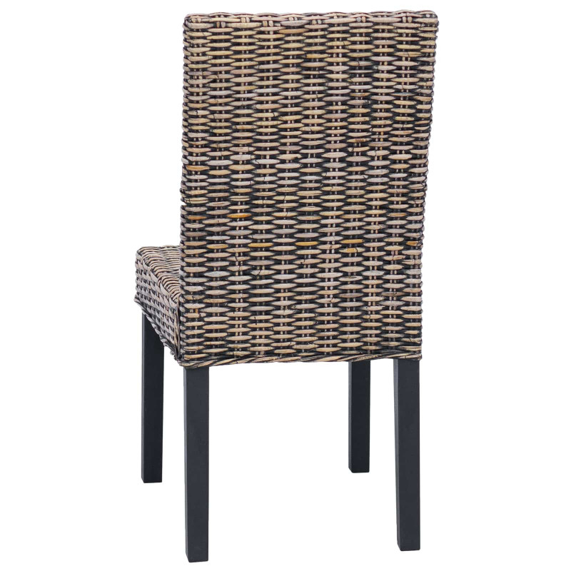 Krzesło jadalniane 2 pcs Czarne pranie 45 x 54 x 93 cm