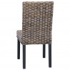 Krzesło jadalniane 2 pcs Czarne pranie 45 x 54 x 93 cm