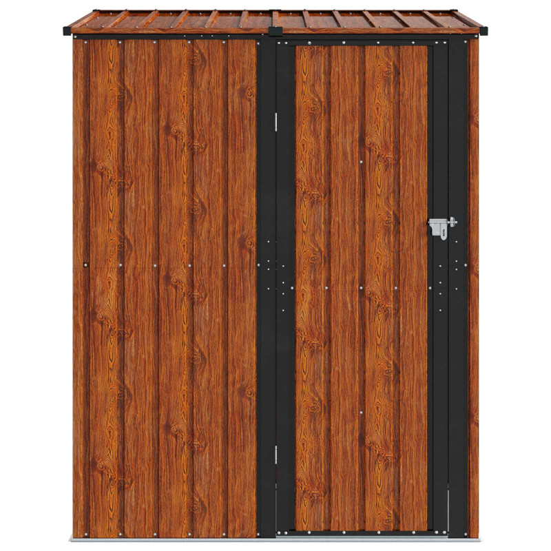 Schowki ogrodowe Brązowy 153,5 x 86 x 200 cm Metal
