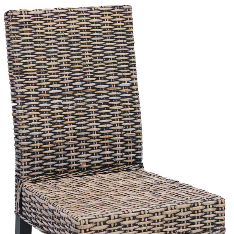 Krzesło jadalniane 2 pcs Czarne pranie 45 x 54 x 93 cm