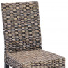 Krzesło jadalniane 2 pcs Czarne pranie 45 x 54 x 93 cm