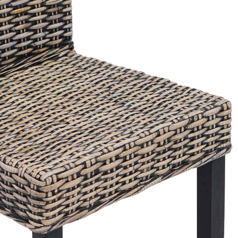 Krzesło jadalniane 2 pcs Czarne pranie 45 x 54 x 93 cm