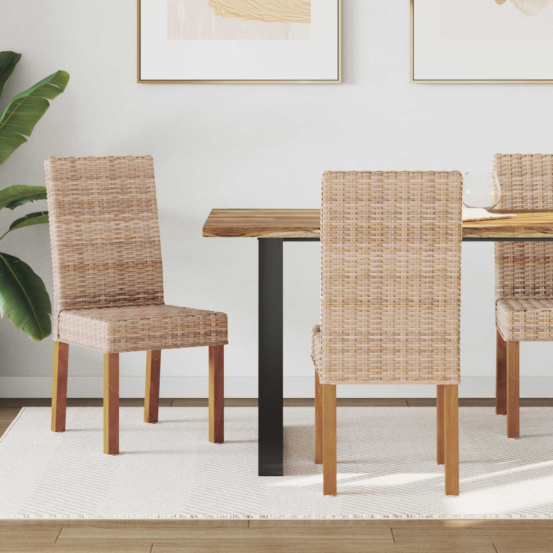 Krzesło jadalniane 2 pcs Naturalny 45 x 54 x 93 cm