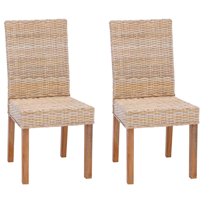 Krzesło jadalniane 2 pcs Naturalny 45 x 54 x 93 cm