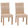 Krzesło jadalniane 2 pcs Naturalny 45 x 54 x 93 cm