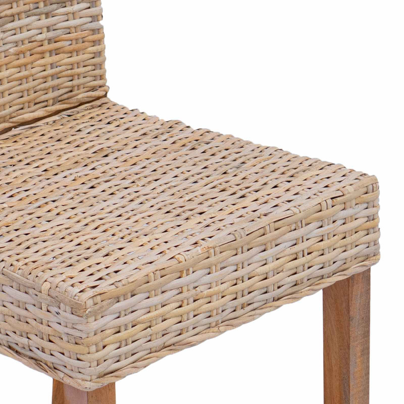 Krzesło jadalniane 2 pcs Naturalny 45 x 54 x 93 cm