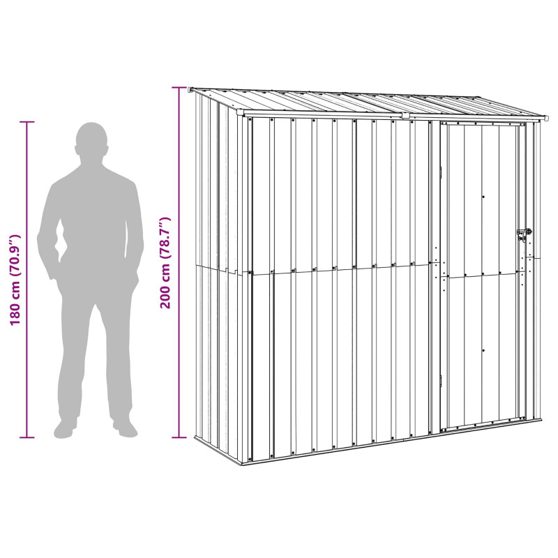 Schowki ogrodowe Antracyt 203,5 x 73 x 200 cm Metal