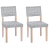 Krzesło jadalniane 2 pcs Białe pranie 46 x 55 x 84 cm