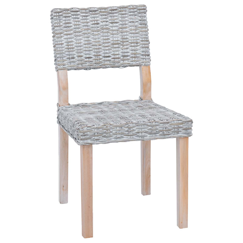 Krzesło jadalniane 2 pcs Białe pranie 46 x 55 x 84 cm