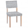 Krzesło jadalniane 2 pcs Białe pranie 46 x 55 x 84 cm