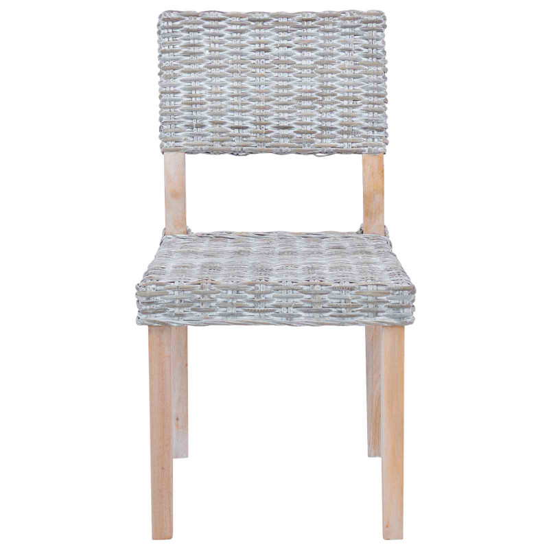 Krzesło jadalniane 2 pcs Białe pranie 46 x 55 x 84 cm