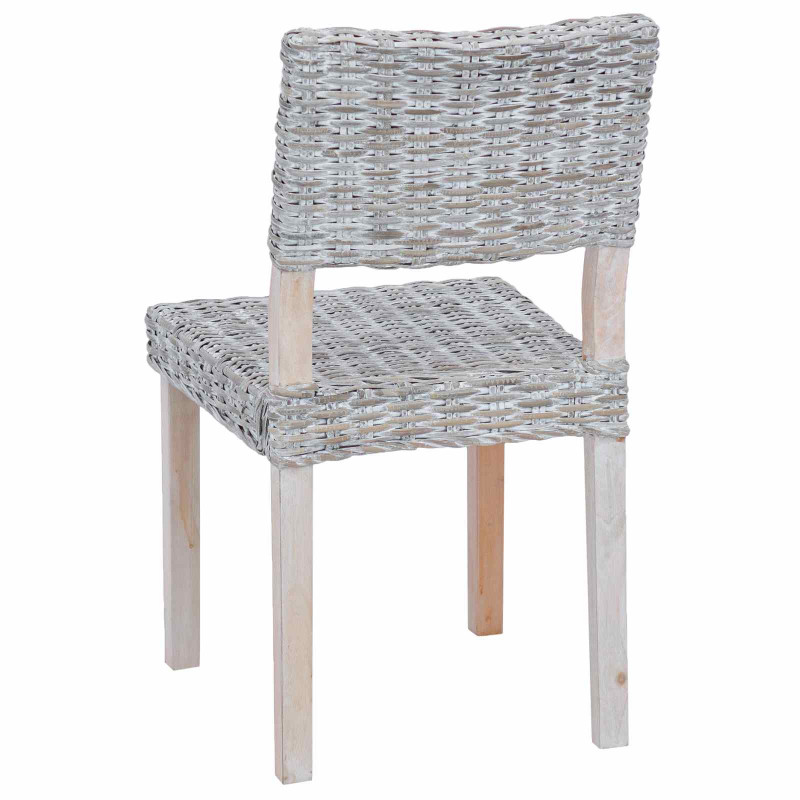 Krzesło jadalniane 2 pcs Białe pranie 46 x 55 x 84 cm
