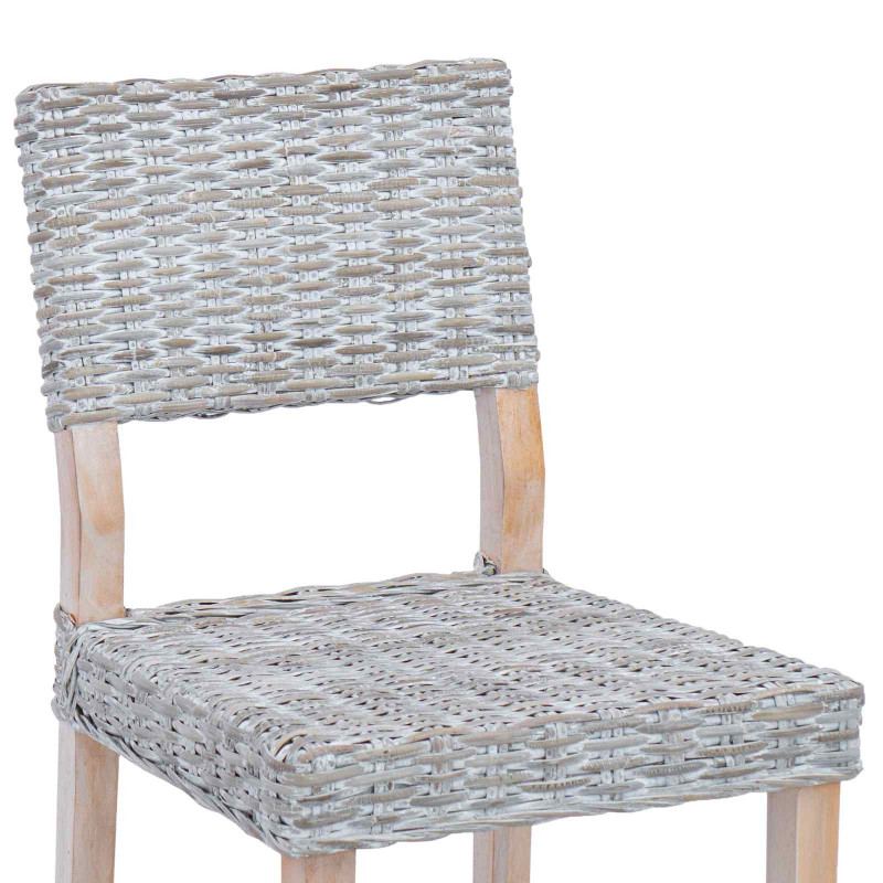 Krzesło jadalniane 2 pcs Białe pranie 46 x 55 x 84 cm
