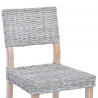 Krzesło jadalniane 2 pcs Białe pranie 46 x 55 x 84 cm
