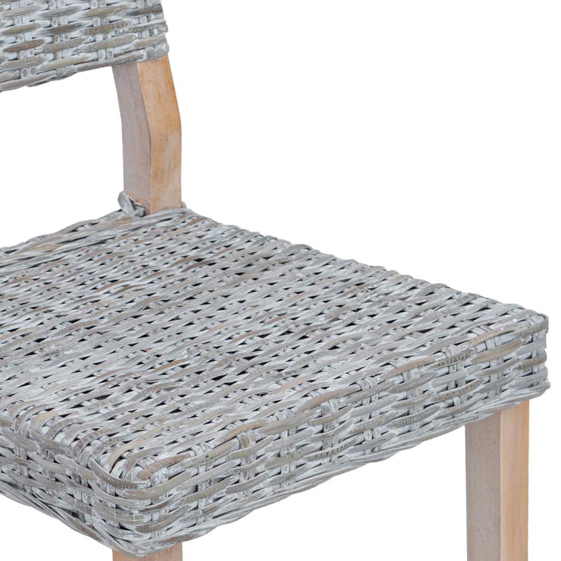 Krzesło jadalniane 2 pcs Białe pranie 46 x 55 x 84 cm