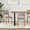 Krzesło jadalniane 2 pcs Kubu Szary 46 x 55 x 84 cm Rattan Kubu