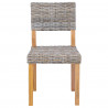 Krzesło jadalniane 2 pcs Kubu Szary 46 x 55 x 84 cm Rattan Kubu