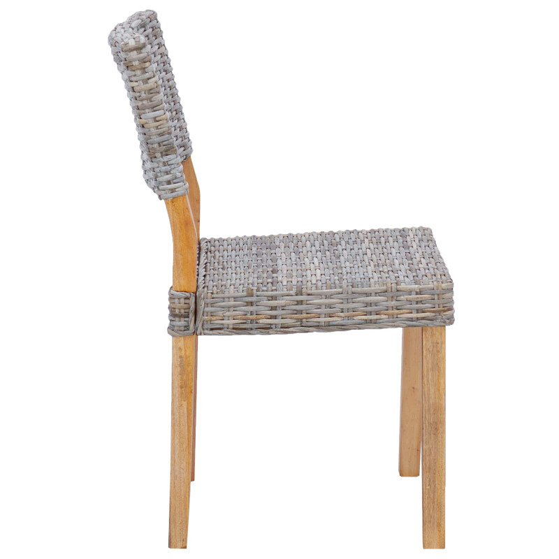 Krzesło jadalniane 2 pcs Kubu Szary 46 x 55 x 84 cm Rattan Kubu