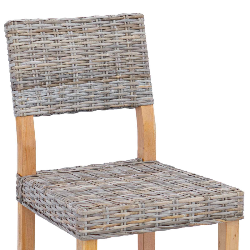 Krzesło jadalniane 2 pcs Kubu Szary 46 x 55 x 84 cm Rattan Kubu