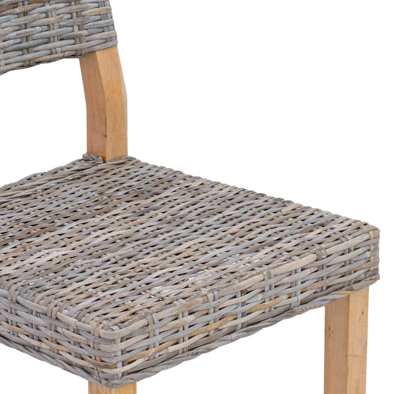 Krzesło jadalniane 2 pcs Kubu Szary 46 x 55 x 84 cm Rattan Kubu